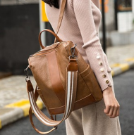 Color matching strap 2-color office worker women's backpack LKB5886S