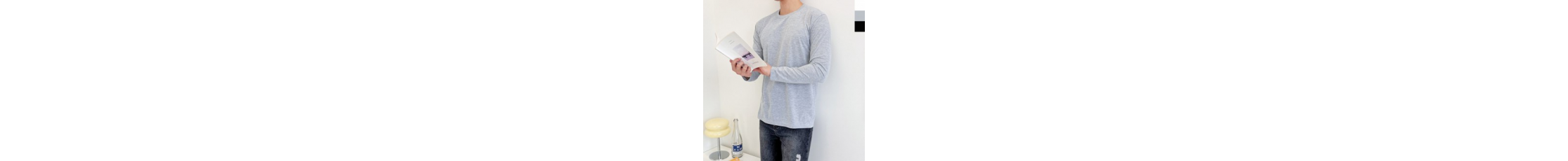 DGI1820 Men's Basic Round Long Sleeve Cotton T-shirt