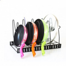 Frying Pan Organizer 5 Tier Black