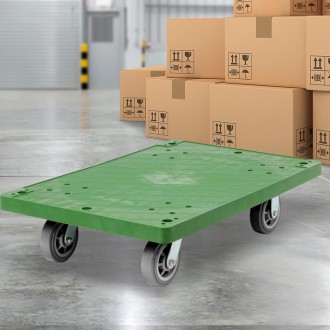Square Gray Rubber Extra Large Gurmah Wheelbarrow Cart Transporter
